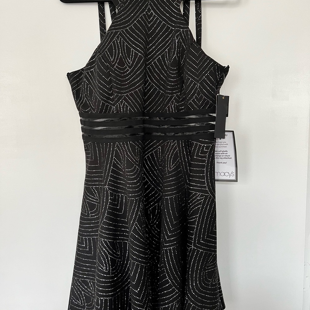 Black Dress with Sparkly Silver Pattern